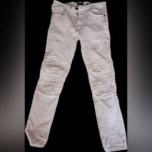 Aime Leon Dore Men's White Skinny Jeans